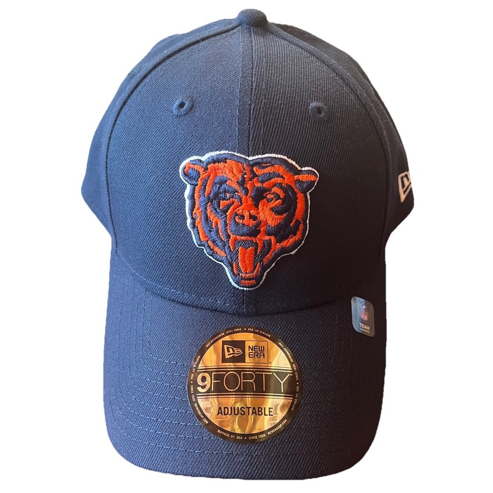 Chicago Bears New Era 9Forty Adjustable Strap Hat Cap Navy Blue Orange NWT